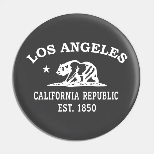 Los Angeles California Vintage Retro Pin - White Logo
