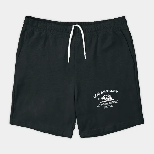 Los Angeles California Vintage Retro Shorts - White Logo - Various Colors