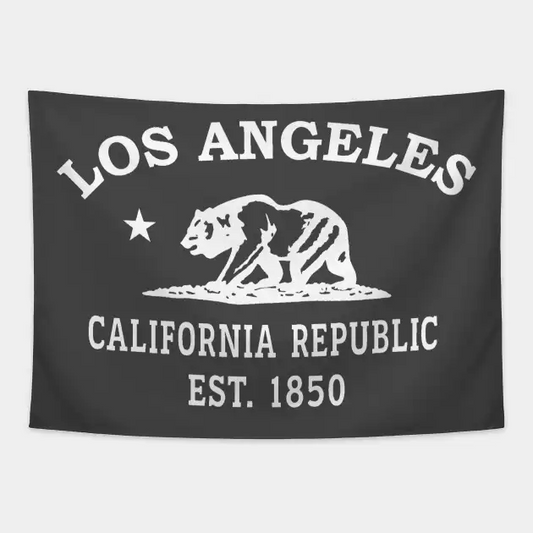 Los Angeles California Vintage Retro Tapestry - White Logo