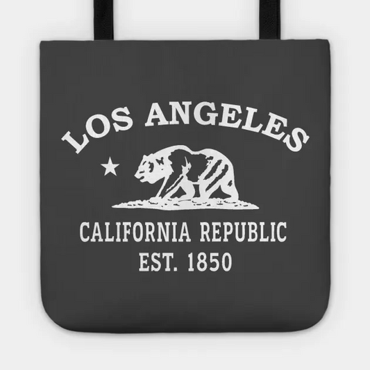 Los Angeles California Vintage Retro Tote - White Logo