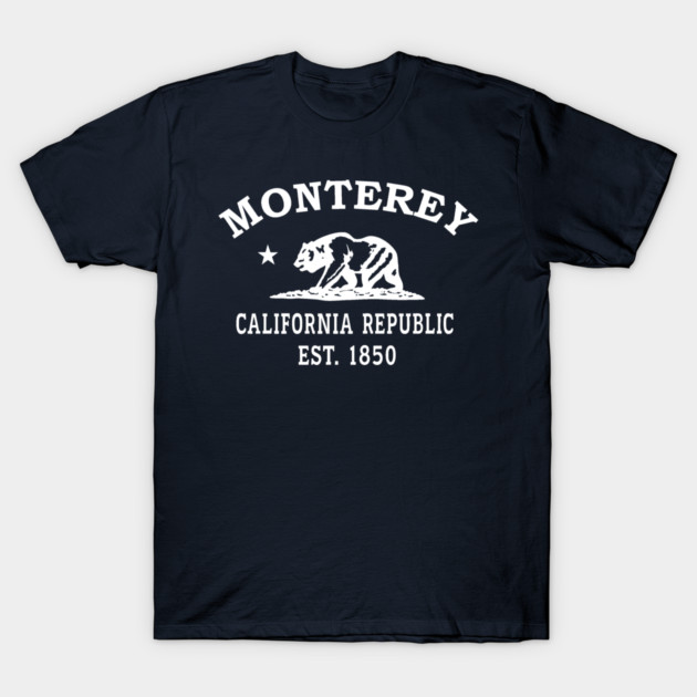 Monterey California Vintage Retro Men's T-Shirt - White Logo - Various Colors