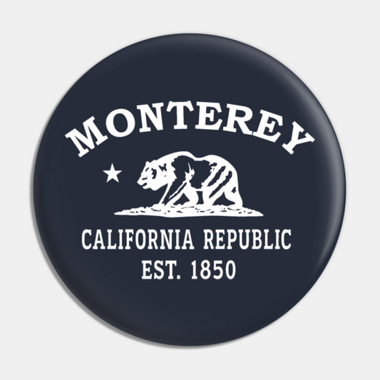 Monterey California Vintage Retro Pin - White Logo