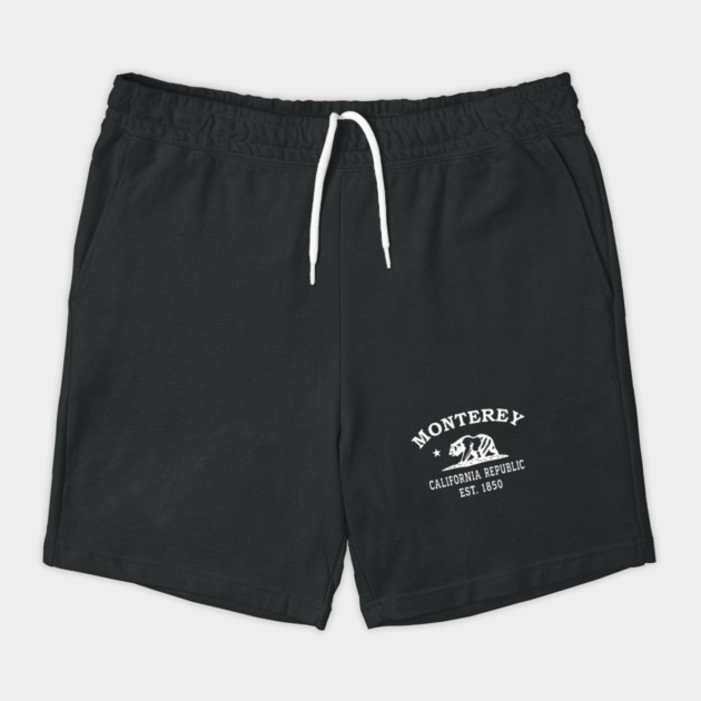 Monterey California Vintage Retro Shorts - White Logo - Various Colors
