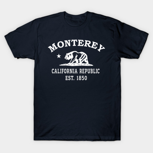 Monterey California Vintage Retro Women's T-Shirt - White Logo - Various Colors