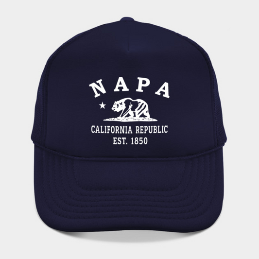 Napa California Vintage Retro Hat - White Logo - Various Colors