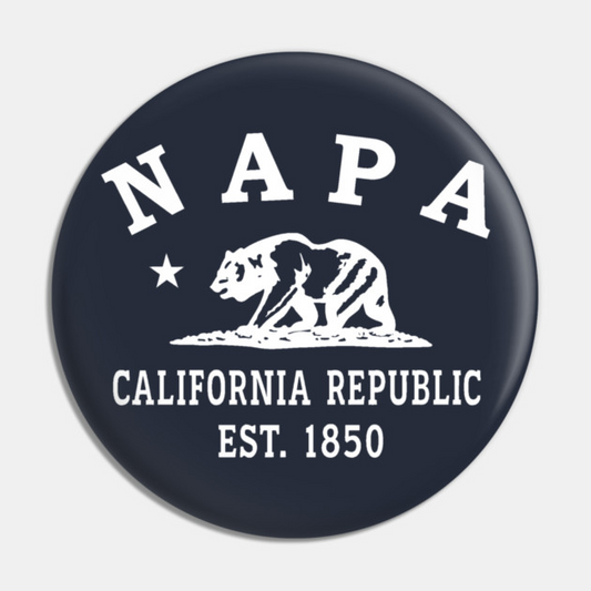 Napa California Vintage Retro Pin - White Logo