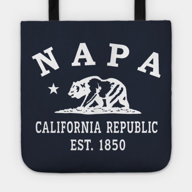 Napa California Vintage Retro Tote - White Logo
