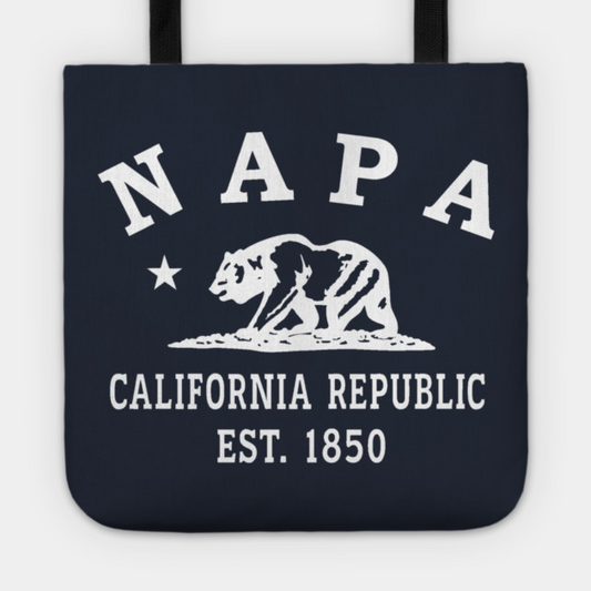 Napa California Vintage Retro Tote - White Logo