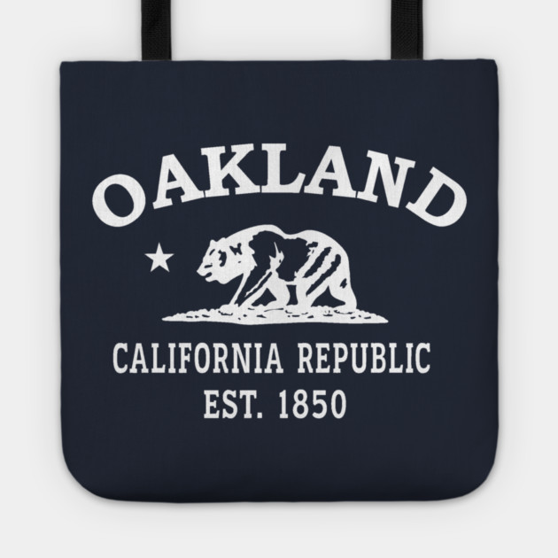Oakland California Vintage Retro Tote - White Logo