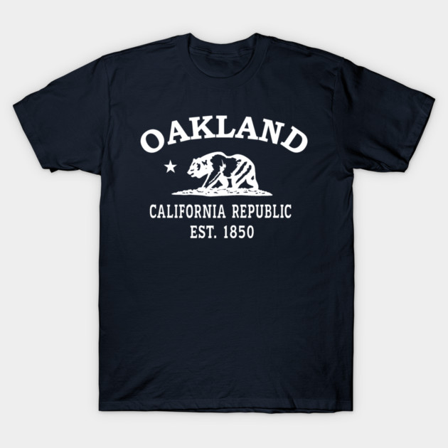 Oakland California Vintage Retro Women's T-Shirt - White Logo - Various Colors