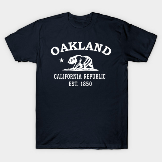 Oakland California Vintage Retro Women's T-Shirt - White Logo - Various Colors
