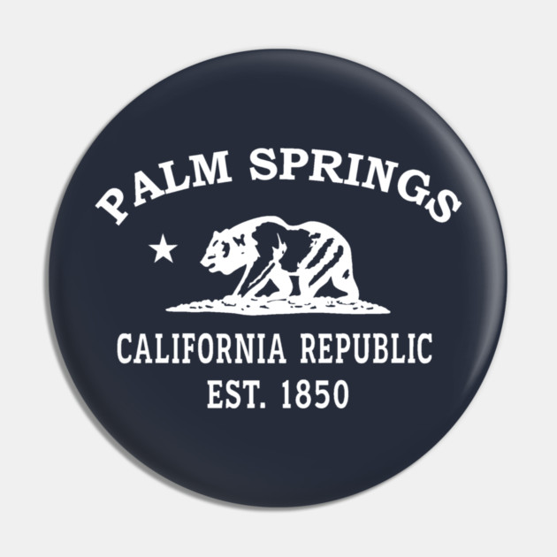 Palm Springs California Vintage Retro Pin - White Logo