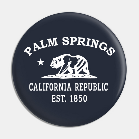 Palm Springs California Vintage Retro Pin - White Logo