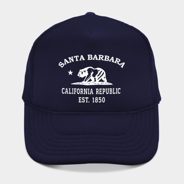 Santa Barbara California Vintage Retro Hat - White Logo - Various Colors