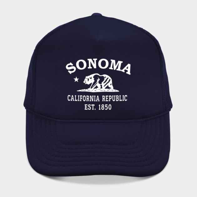 Sonoma California Vintage Retro Hat - White Logo - Various Colors