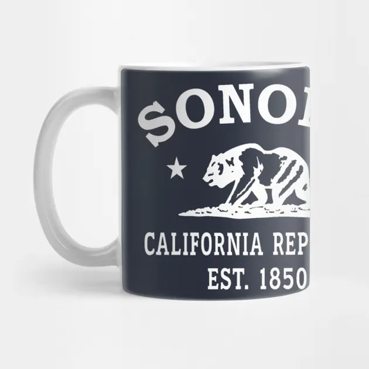 Sonoma California Vintage Retro Mug - White Logo