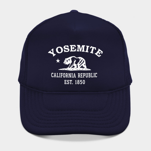 Yosemite California Vintage Retro Hat - White Logo - Various Colors