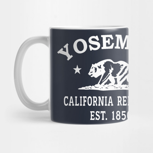 Yosemite California Vintage Retro Mug - White Logo