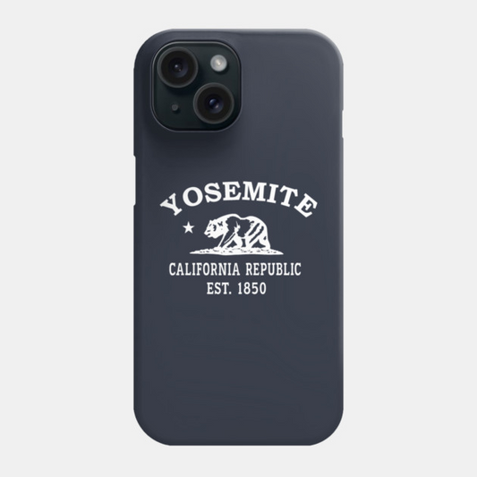Yosemite California Vintage Retro Phone Case - White Logo