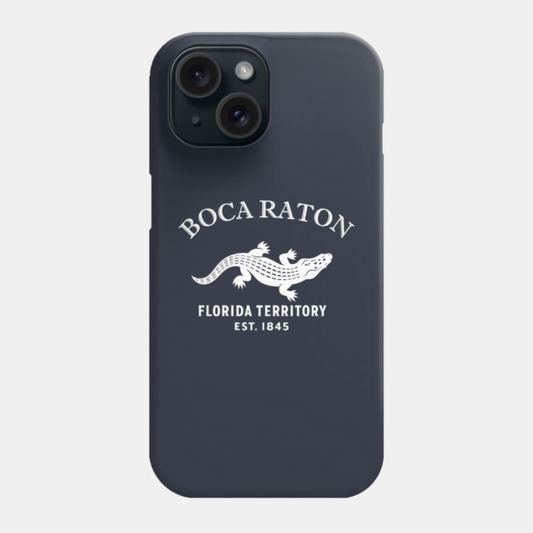 Boca Raton Florida Vintage Retro Phone Case - White Logo