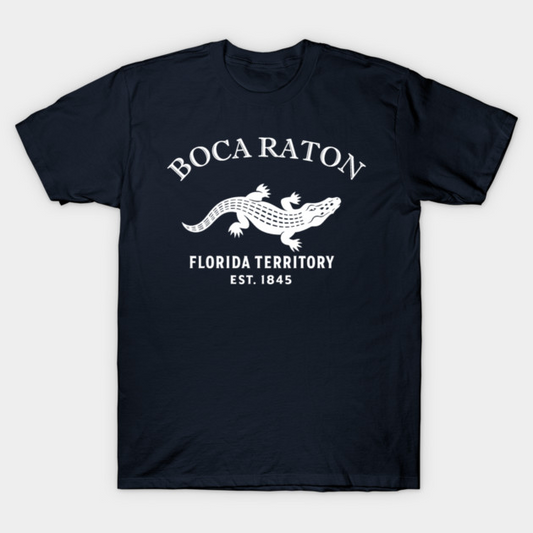 Boca Raton Florida Vintage Retro Women's T-Shirt - White Logo - Various Colors