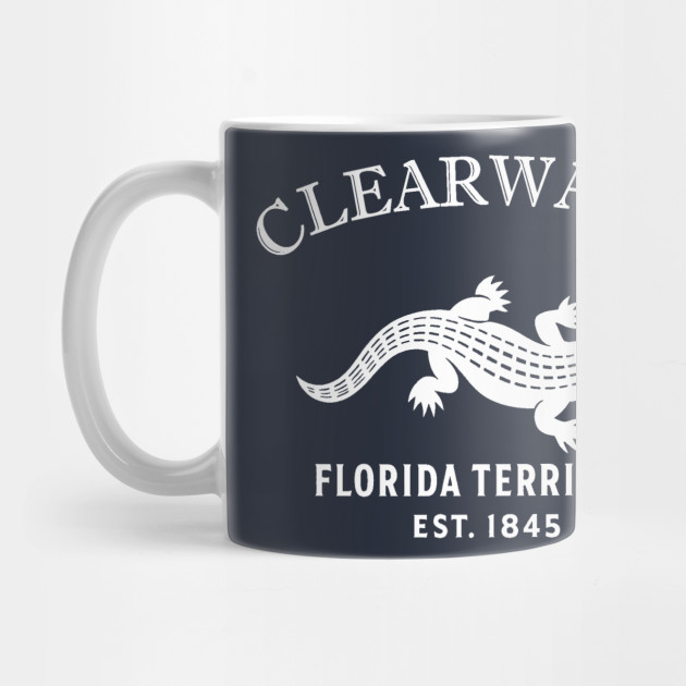 Clearwater Florida Vintage Retro Mug - White Logo