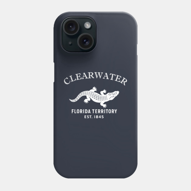 Clearwater Florida Vintage Retro Phone Case - White Logo