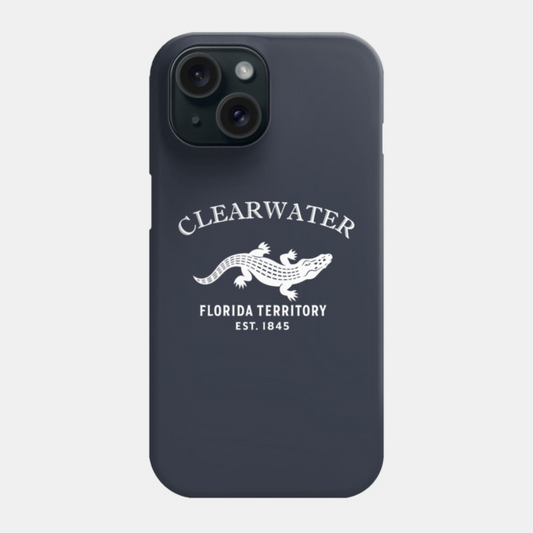 Clearwater Florida Vintage Retro Phone Case - White Logo