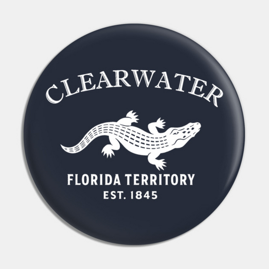 Clearwater Florida Vintage Retro Pin - White Logo