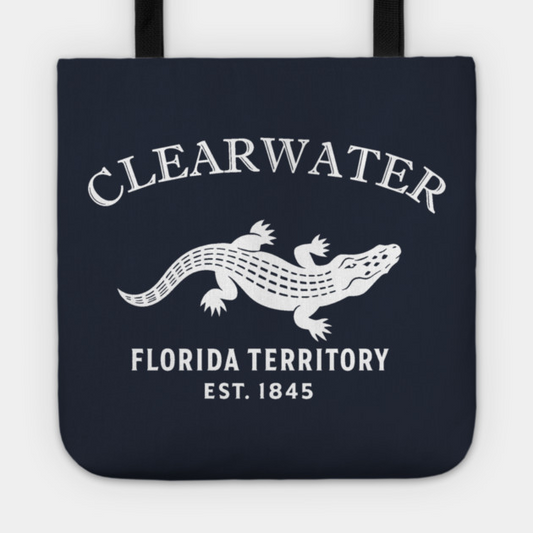 Clearwater Florida Vintage Retro Tote - White Logo