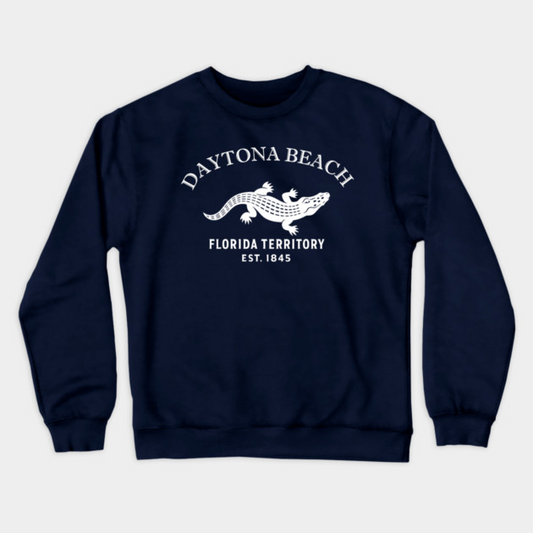 Daytona Florida Vintage Retro Crewneck Sweatshirt - White Logo - Various Colors