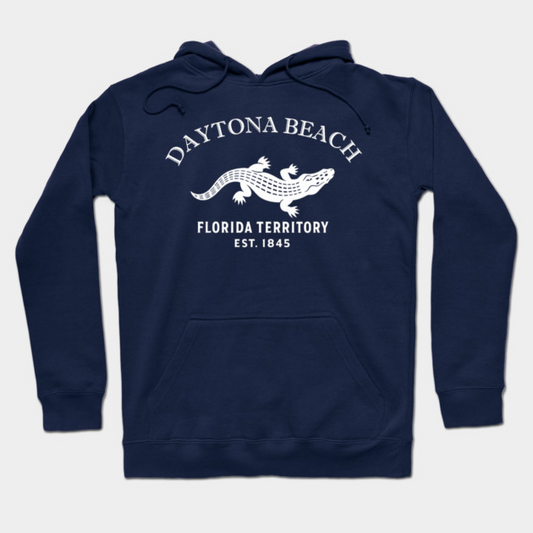 Daytona Florida Vintage Retro Hoodie - White Logo - Various Colors