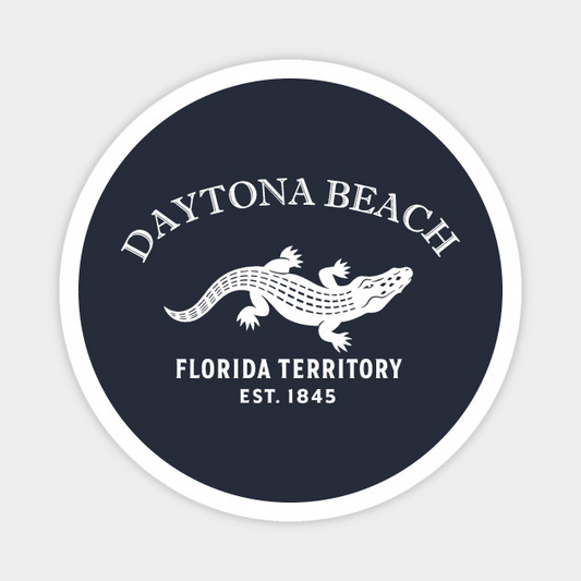 Daytona Florida Vintage Retro Magnet - White Logo
