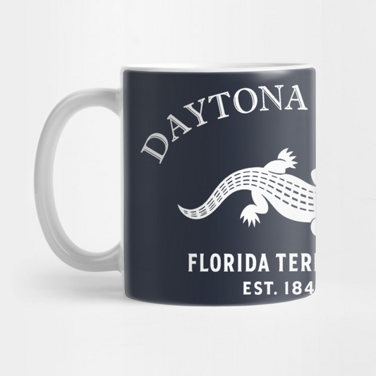 Daytona Florida Vintage Retro Mug - White Logo