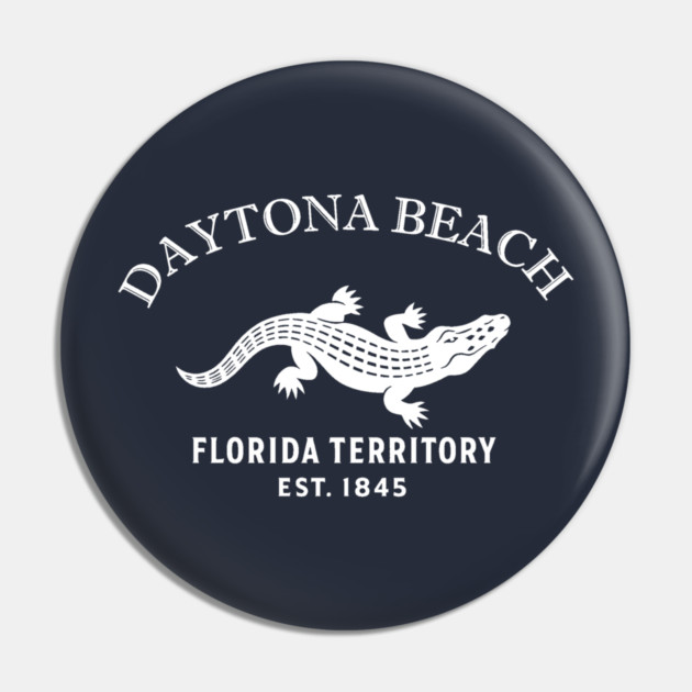 Daytona Florida Vintage Retro Pin - White Logo
