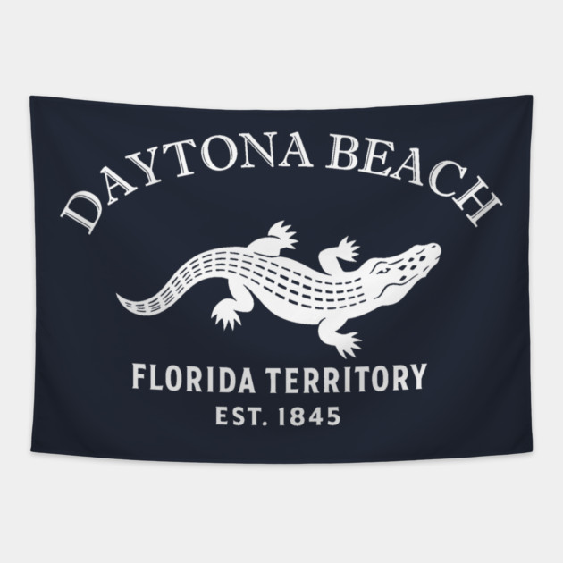 Daytona Florida Vintage Retro Tapestry - White Logo