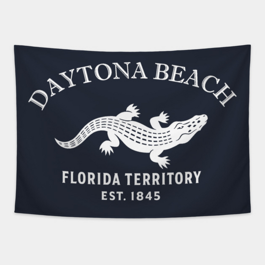 Daytona Florida Vintage Retro Tapestry - White Logo