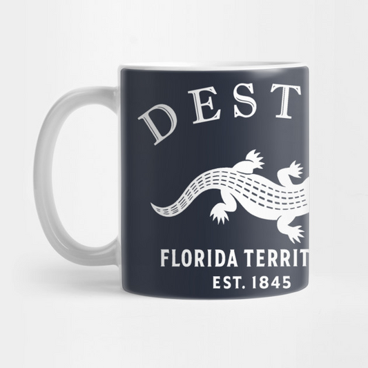 Destin Florida Vintage Retro Mug - White Logo