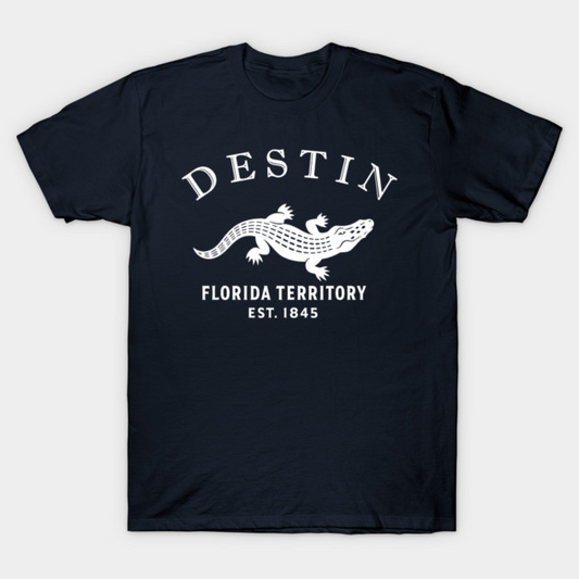Destin Florida Vintage Retro Women's T-Shirt - White Logo - Various Colors