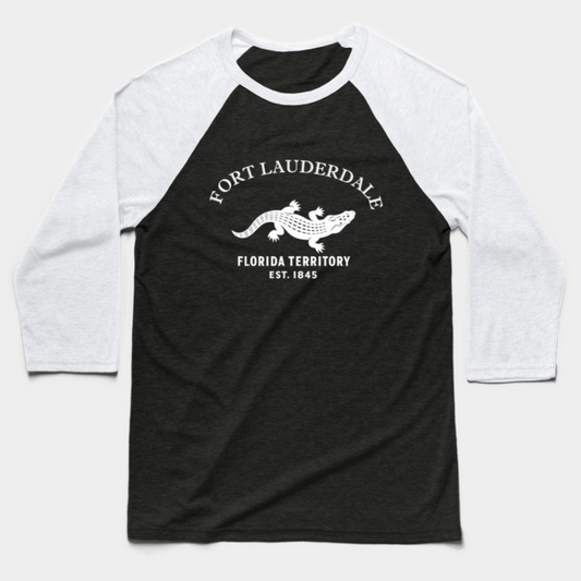 Fort Myers Florida Vintage Retro Baseball Tee - White Logo - Various Colors