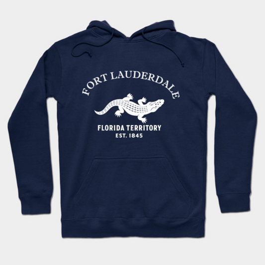 Fort Myers Florida Vintage Retro Hoodie - White Logo - Various Colors
