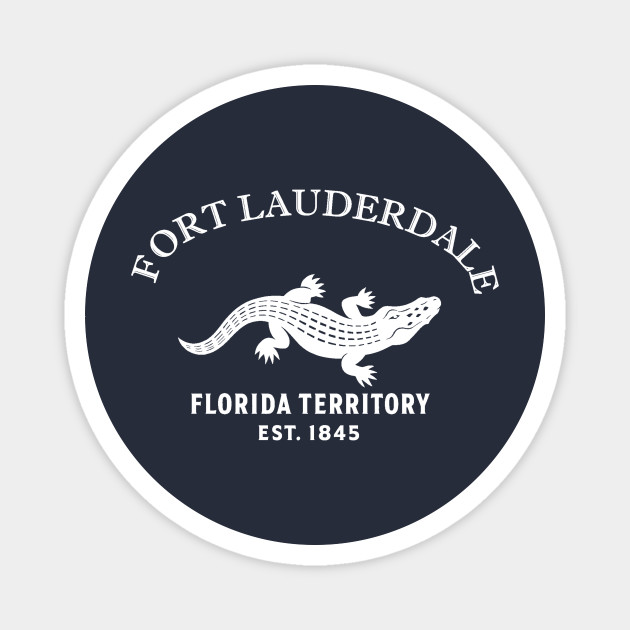 Fort Myers Florida Vintage Retro Magnet - White Logo