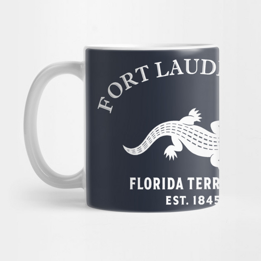 Fort Myers Florida Vintage Retro Mug - White Logo