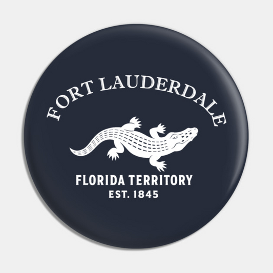 Fort Myers Florida Vintage Retro Pin - White Logo