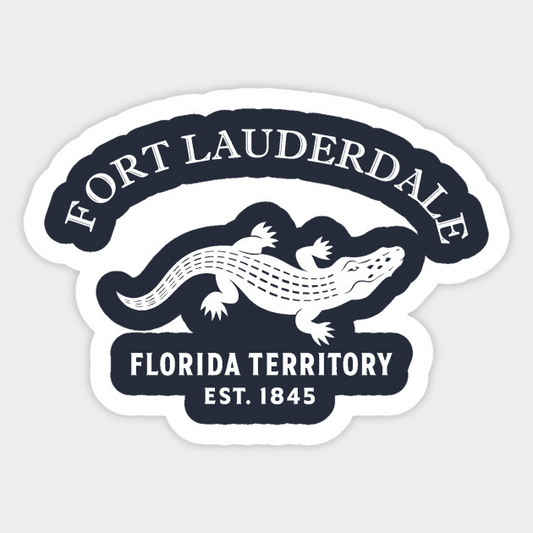 Fort Myers Florida Vintage Retro Sticker - White Logo