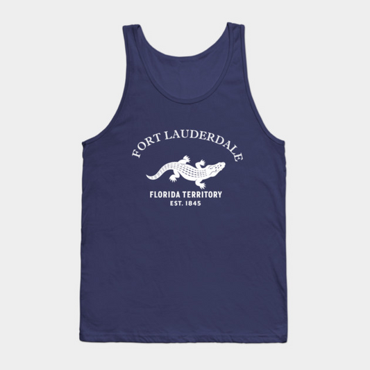 Fort Myers Florida Vintage Retro Tank-Top - White Logo - Various Colors