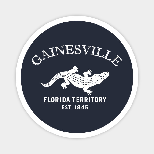 Gainesville Florida Vintage Retro Magnet - White Logo