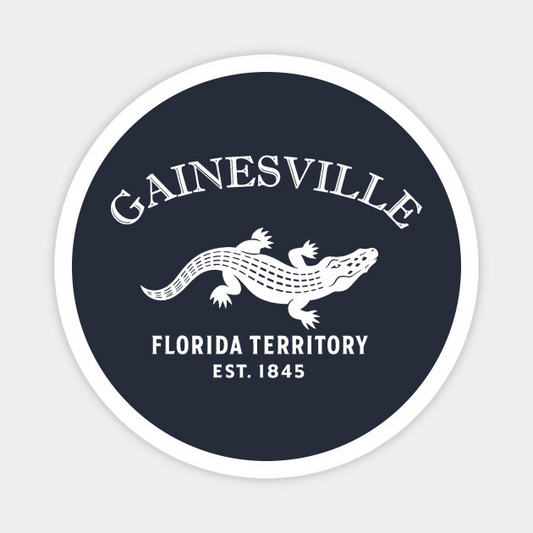 Gainesville Florida Vintage Retro Magnet - White Logo