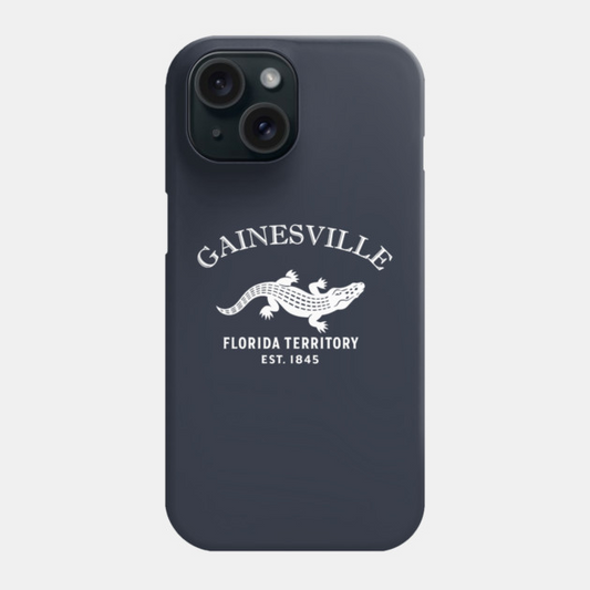 Gainesville Florida Vintage Retro Phone Case - White Logo