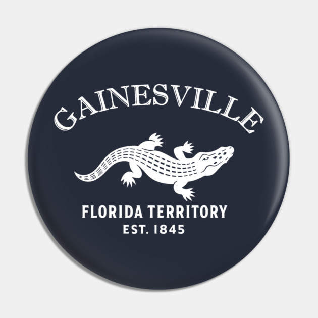 Gainesville Florida Vintage Retro Pin - White Logo